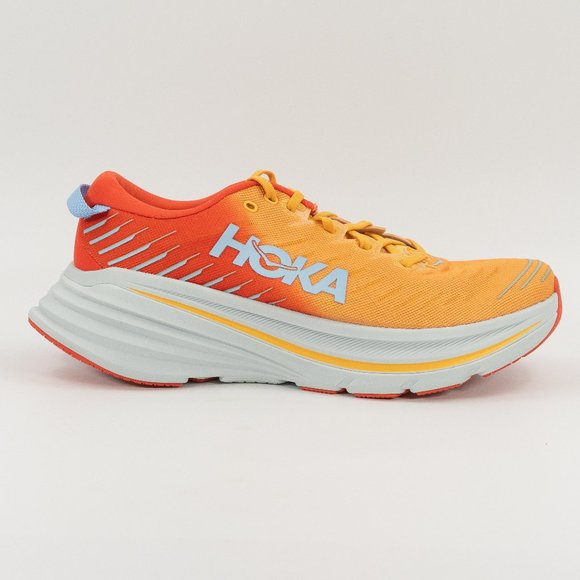 Hoka Men\'s Bondi X \'Fiesta Amber Yellow\' 1113512 size 12 D main image 7